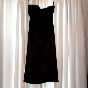 Bebe Black Strapless Formal Dress